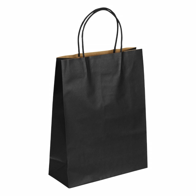 LOLA MIDI, papirna kesa, 120 g/m2, crna