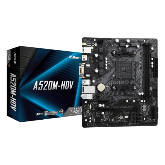 MB AM4 ASRock A520M-HDV 90-MXBE50-A0UAYZÂ Â Â 