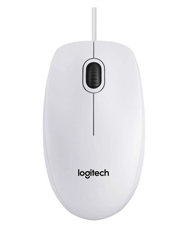Miš žični Logitech B100 optički beli 910-003360