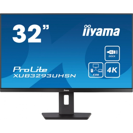 Monitor 31.5" Iiyama XUB3293UHSN-B5 IPS 3840x2160/60Hz/4ms/HDMI/DP/USB/RJ45/zvuč