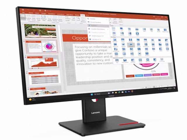 Monitor LENOVO ThinkVision T27-40 27"/1920x1080/IPS/120Hz/4ms/4xUSB,1xUSB C/Swivel,Pivot,Height/crna