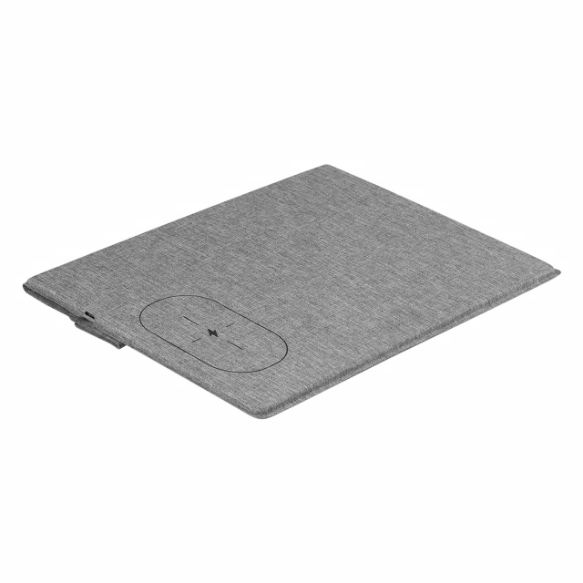 MULTI PAD, podloga za kompjuterskog miša i bežični punjač 15w, siva