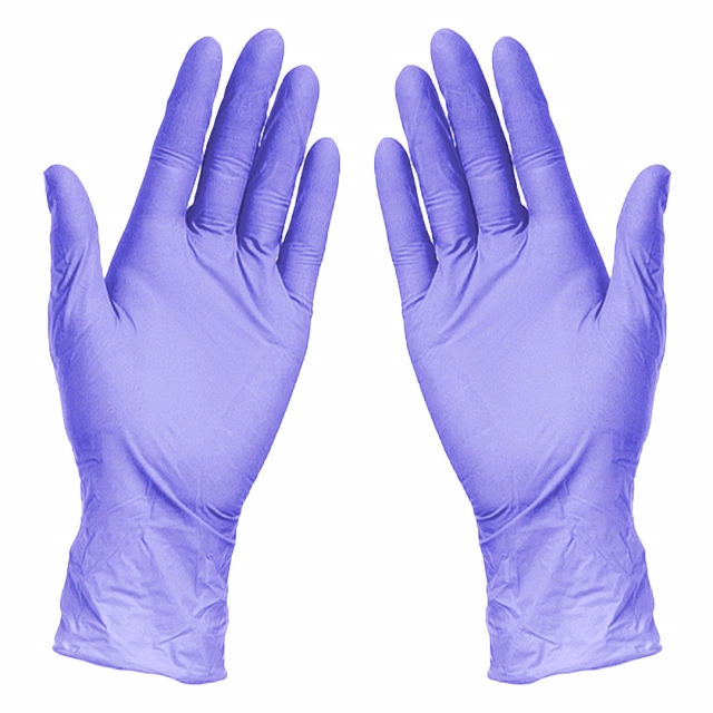 NITRILE GLOVES, nitrilne jednokratne rukavice, 100 kom, lila L