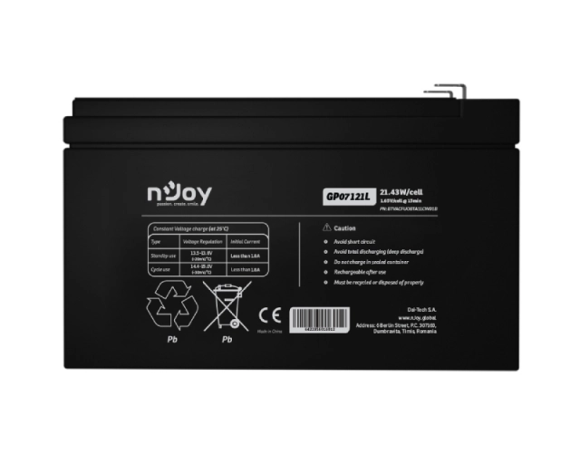 NJOY GP07121L baterija za UPS 12V 5Ah (BTVACFUOBTA1LCW01B)  second image