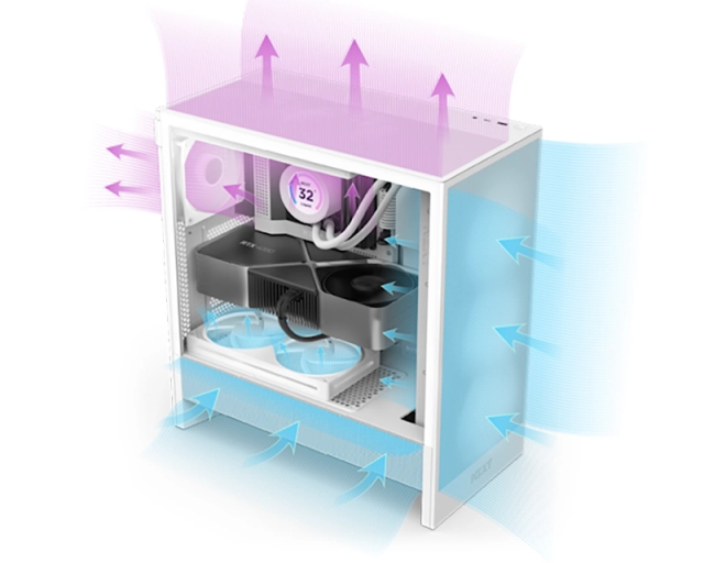 NZXT H5 Flow Gaming kućište crno (CC-H52FB-01)  second image