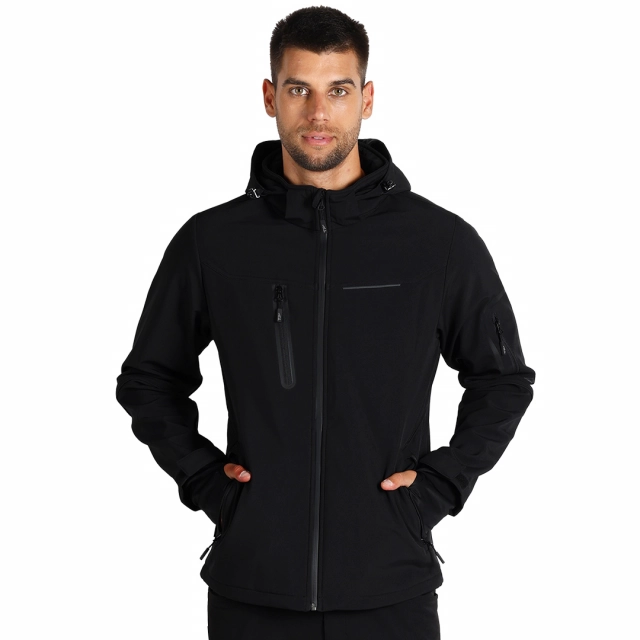 PANTHER JACKET, softshell jakna sa kapuljačom, crna 3XL