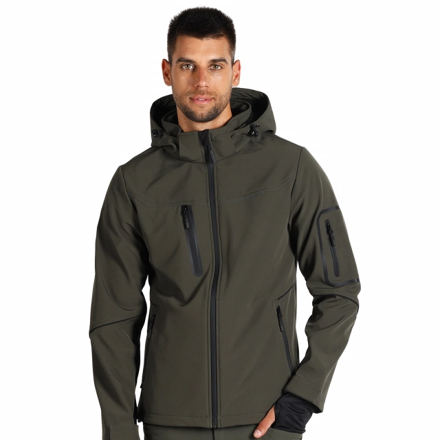 PANTHER JACKET, softshell jakna sa kapuljačom, maslinasta S