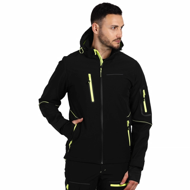 PANTHER JACKET, softshell jakna sa kapuljačom, neon žuta XXL