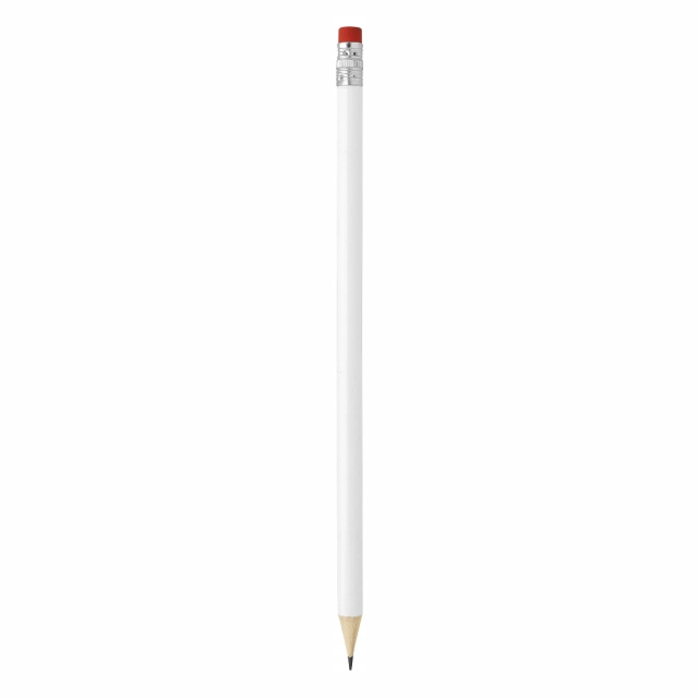PIGMENT WHITE, drvena olovka hb sa gumicom, crvena