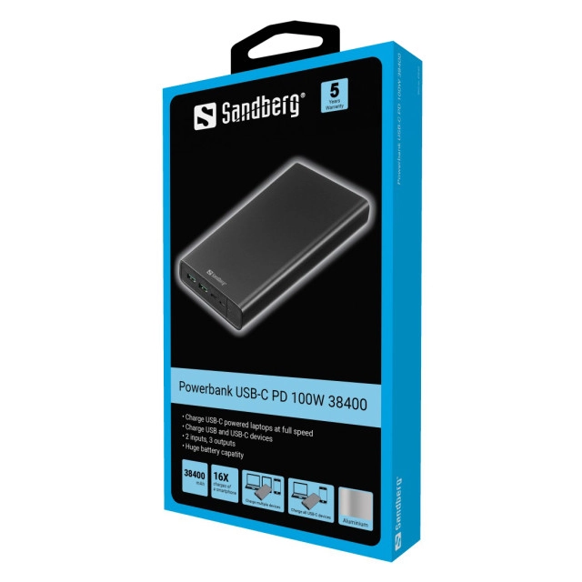 Powerbank Sandberg USB-C 420-63 38400mAh 100W second image