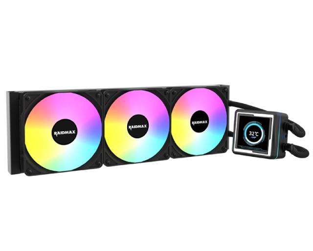 RAIDMAX LM360 ARGB CPU LIQUID COOLER WITH ANIMATION DISPLAY - Vodeno hlađenje crno (LM360BK) F 