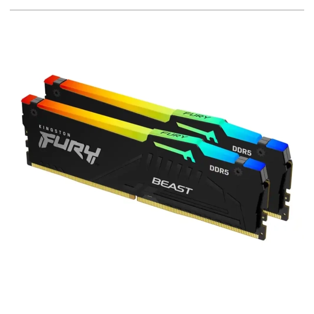 RAM DIMM DDR5 32GB (2x16) 5600 Kingston Fury Beast RGB, KF556C36BBEAK2-32