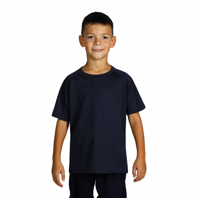 RECORD KIDS, dečja sportska majica sa raglan rukavima, 130 g/m2, plava 06
