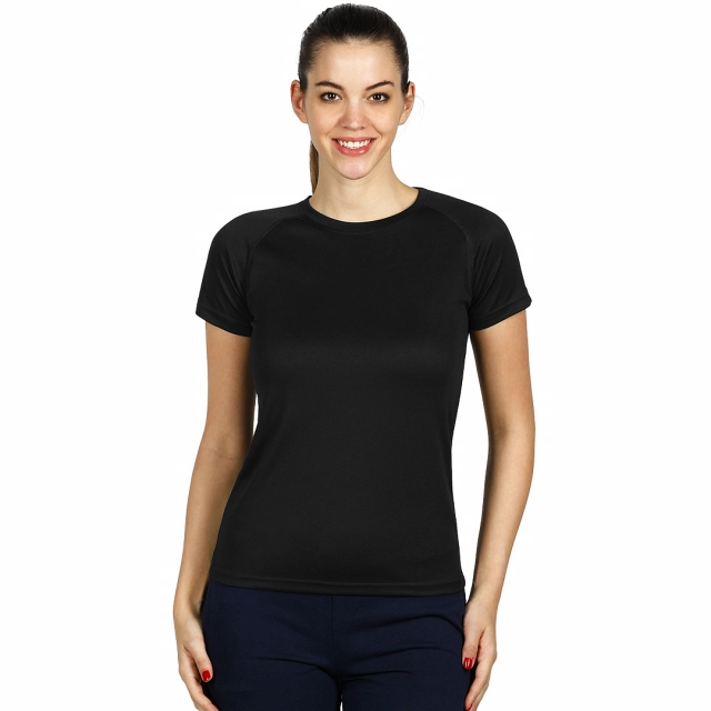 RECORD LADY, ženska sportska majica sa raglan rukavima, 130 g/m2, crna XL