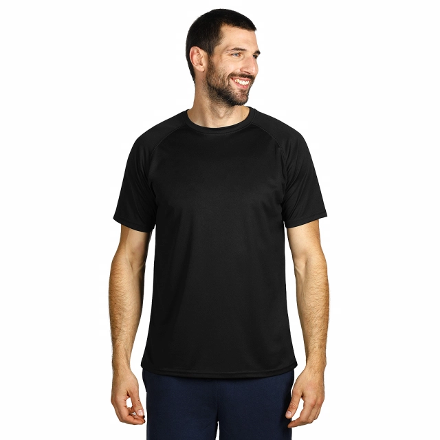 RECORD, sportska majica sa raglan rukavima, 130 g/m2, crna L