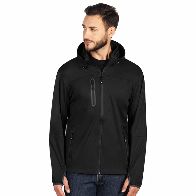 RIDER, softshell jakna sa kapuljačom, crna XXL