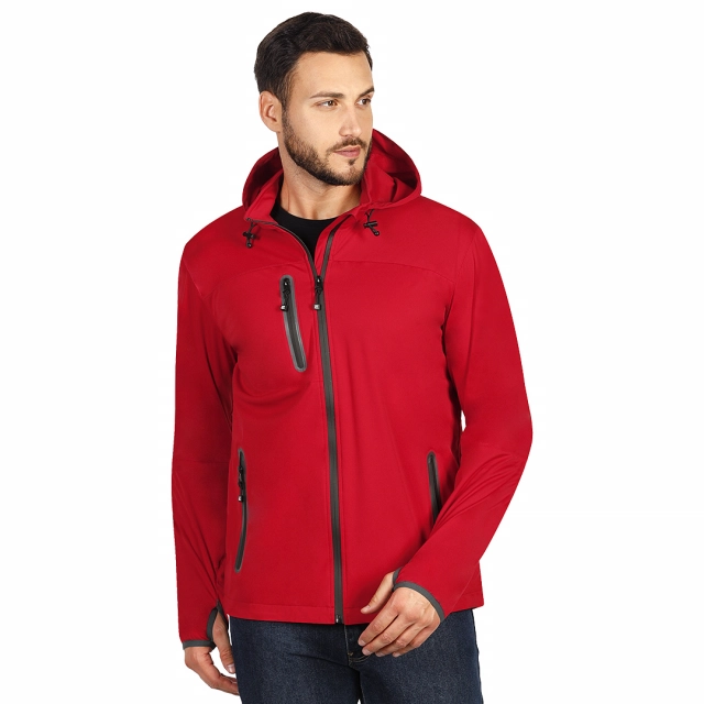RIDER, softshell jakna sa kapuljačom, crvena S