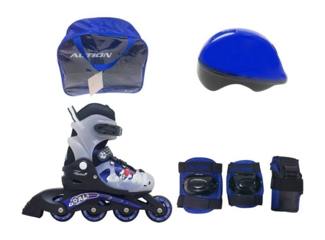 Roler dečiji set m (34-37) plavi pvc abec-5