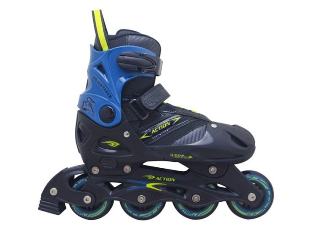 Roler m (37-40) crno plavi pvc abec-5 pu točkići