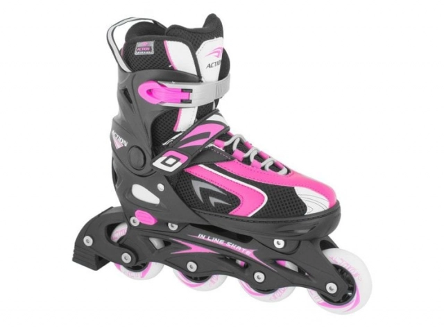 Roler xs (29-32) crno rozi pvc šina abec-5
