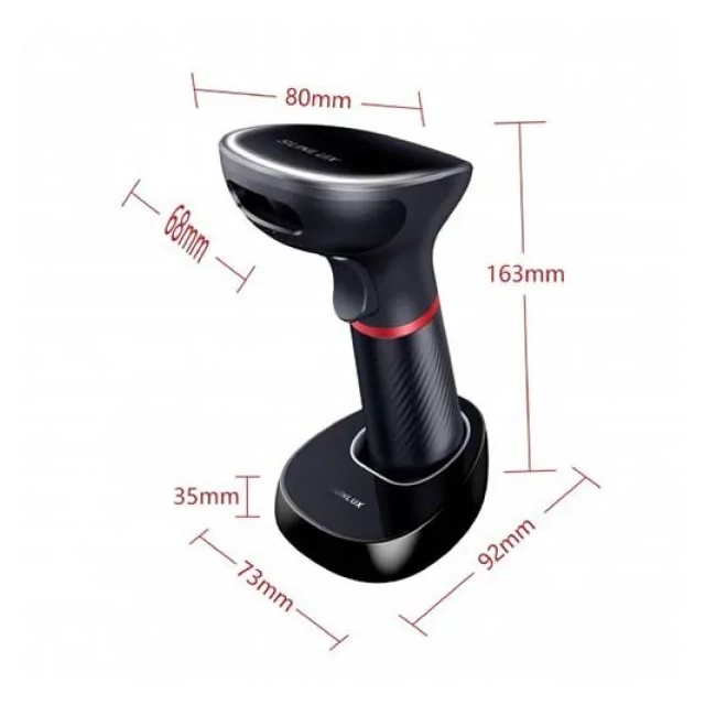 Skener POS Barcode Sunlux XL-9610 2D Wireless/Bluetooth/2200mAh/EAN-100000 second image