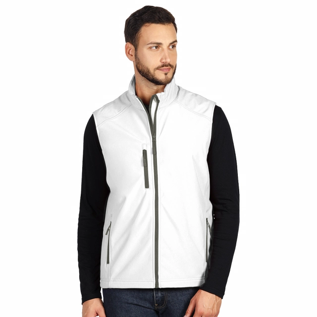 SKIPPER VEST, softshell prsluk, beli 3XL