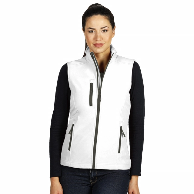 SKIPPER VEST WOMEN, ženski softshell prsluk, beli XXL