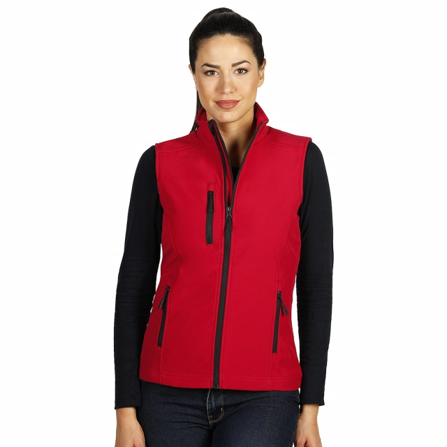 SKIPPER VEST WOMEN, ženski softshell prsluk, crveni XL