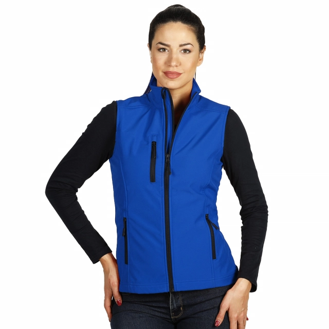 SKIPPER VEST WOMEN, ženski softshell prsluk, rojal plavi M