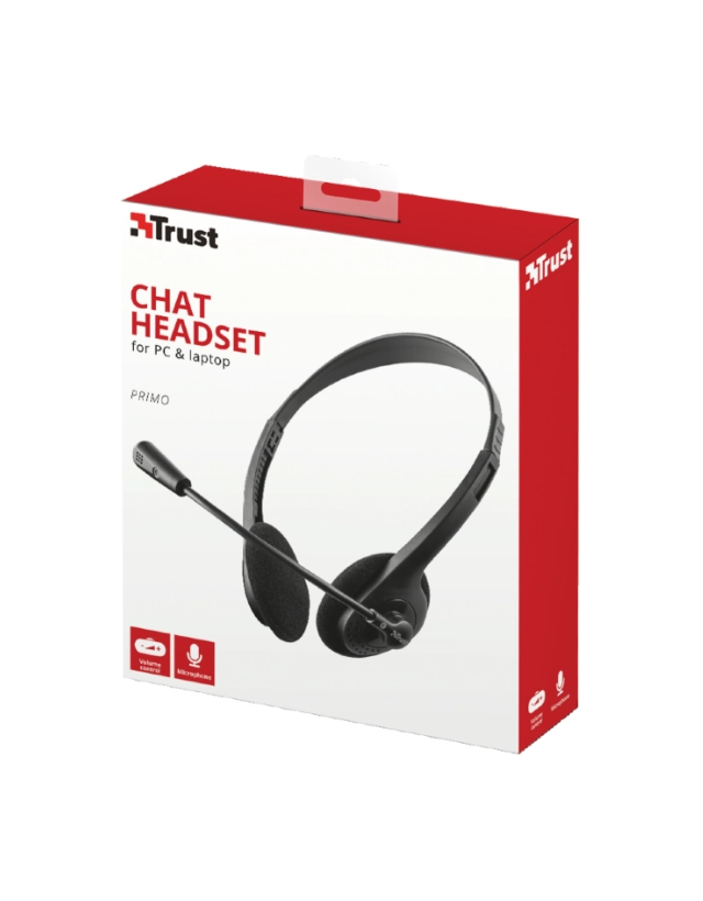 Slušalice TRUST Primo Chat Headset žicne/3,5mm+2x3,5mm/crna