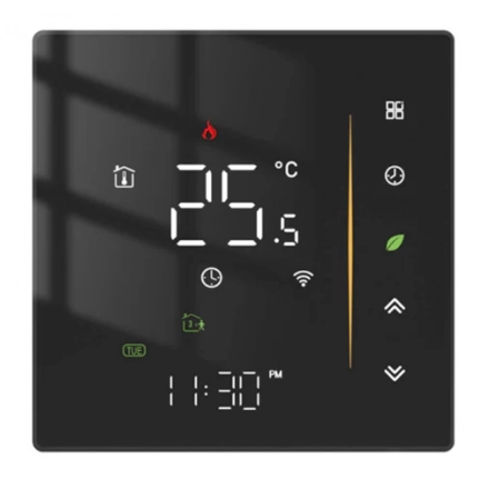 SMART ZIGBEE MOES PAMETNI TERMOSTAT ZA BOJLER (VODA/GAS) CRNI ZHT-006-GC-BK-MS