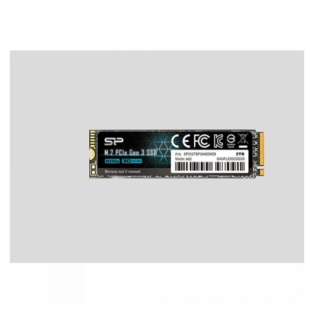 SSD M.2 NVMe Silicon Power A60 Gen 3 256GB, 2100MB/s/1200MB/s SP256GBP34A60M28
