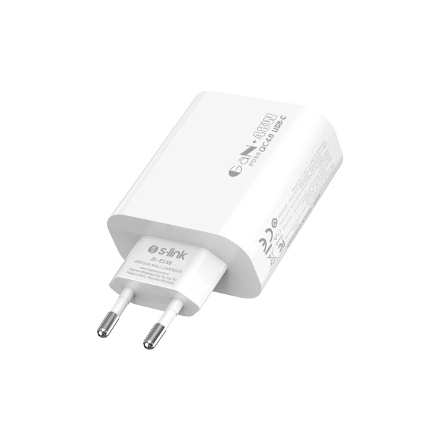 Strujni adapter S-link SL-EC68 45W PD30W/QC 18W USB-A/USB-C Brzo punjenje second image