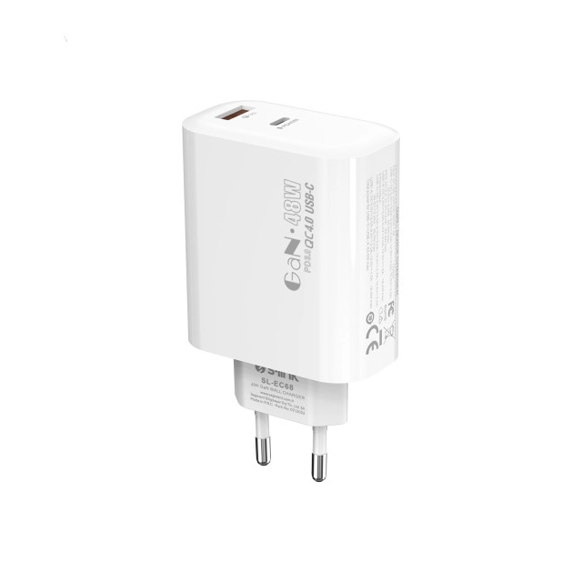 Strujni adapter S-link SL-EC68 45W PD30W/QC 18W USB-A/USB-C Brzo punjenje