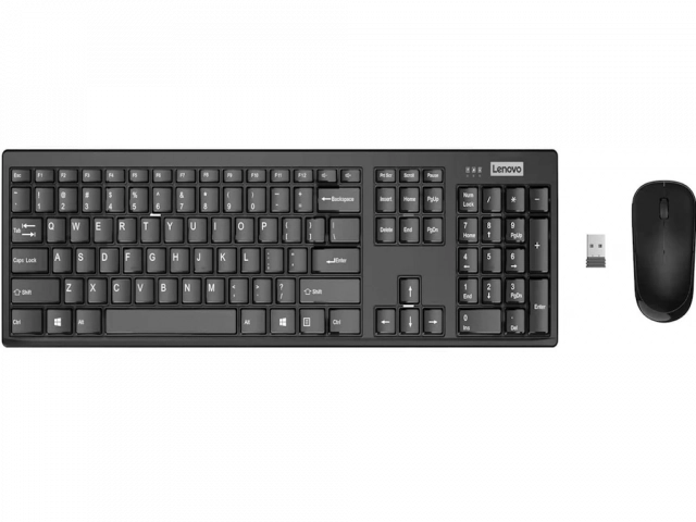 Tastatura+miš LENOVO 100 bežicni set/US/crna