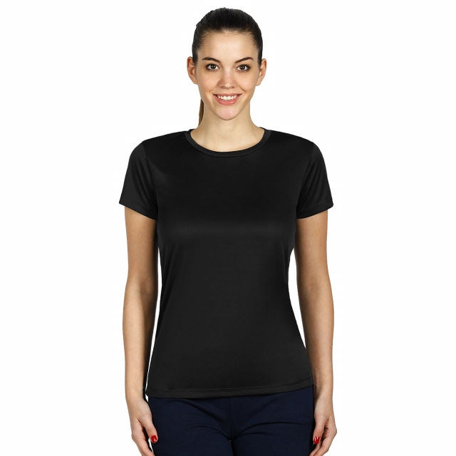 TEE LADY, ženska sportska majica kratkih rukava, 100 g/m2, crna M