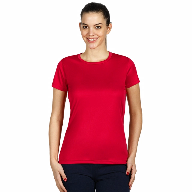 TEE LADY, ženska sportska majica kratkih rukava, 100 g/m2, crvena XXL