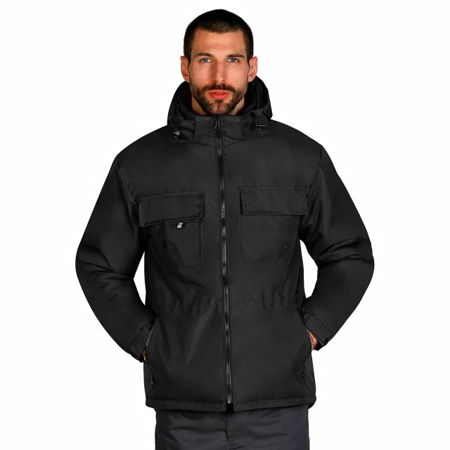 TEN JACKET, radna jakna sa kapuljačom, crna M