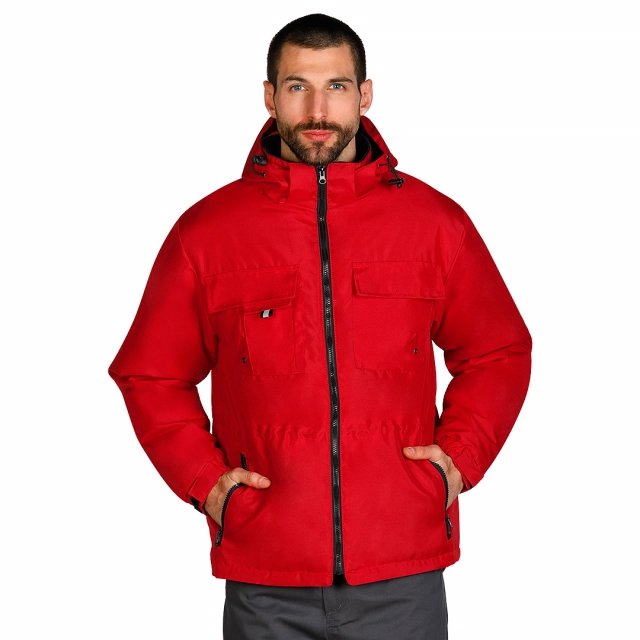TEN JACKET, radna jakna sa kapuljačom, crvena L