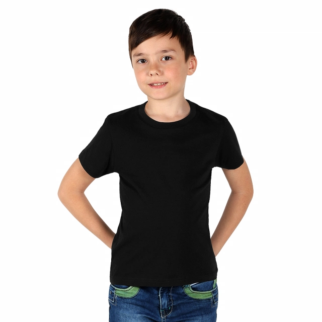 TERRA KID, dečja majica od organskog češljanog pamuka, 150g/m2, crna 12