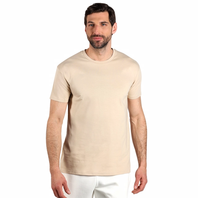 TERRA MEN, majica od organskog češljanog pamuka, 150g/m2, bež XXL