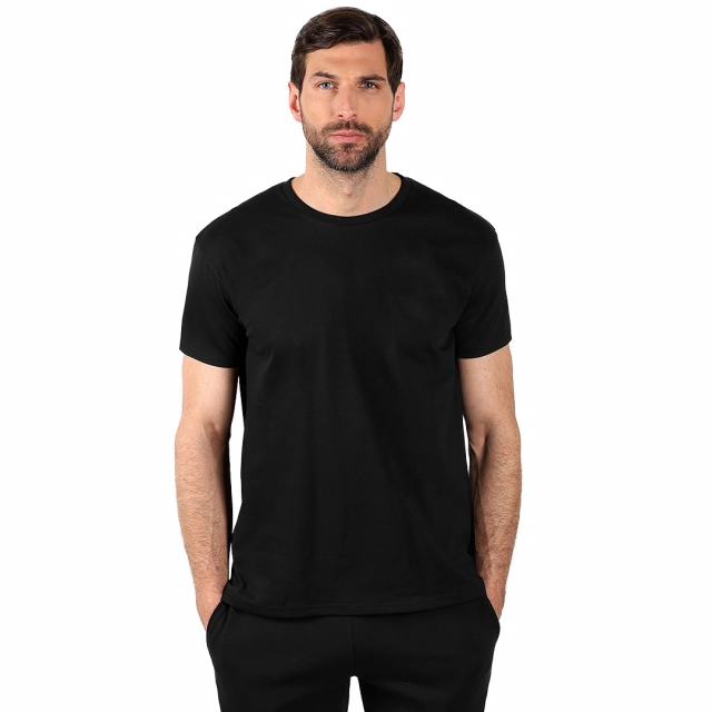 TERRA MEN, majica od organskog češljanog pamuka, 150g/m2, crna 3XL