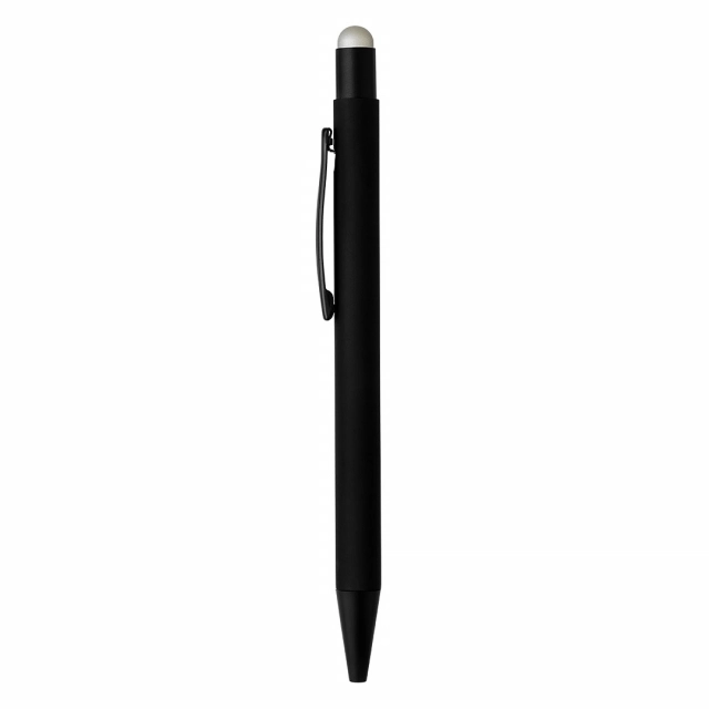 TITANIUM BLACK, metalna "touch" hemijska olovka, srebrna