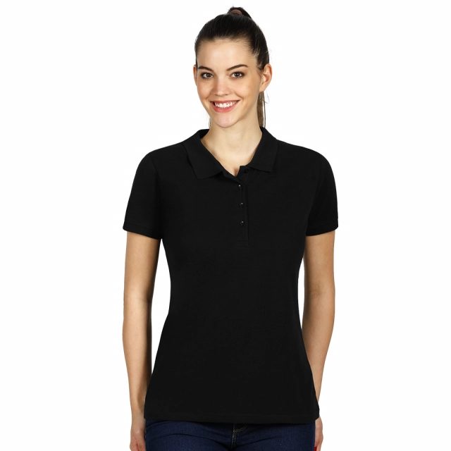 TOP GUN LADY, ženska polo majica, 210 g/m2, crna S