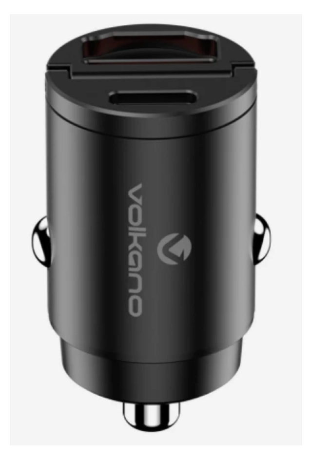 USB auto punjač Volkano Obscurix Series VK-8007-BK 30W USB-A + USB-C second image