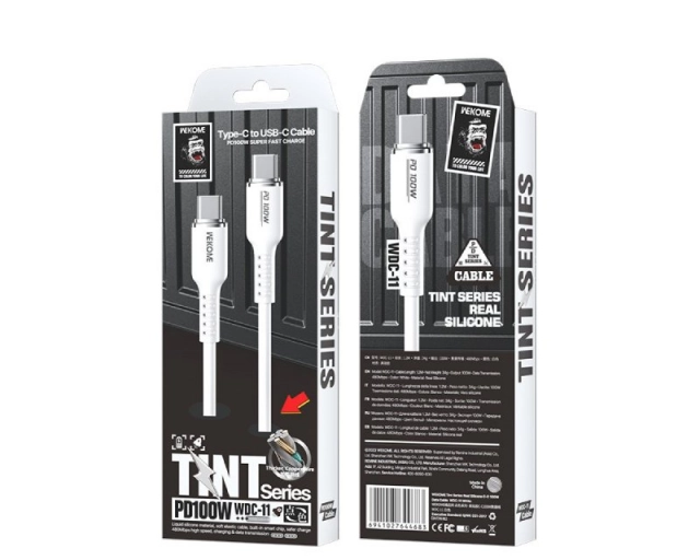 WEKOME WDC-11 Kabl 3.1 USB tip C M/M 1.2m, za Super brzo punjenje 100W/480Mbps, Silicon Soft, beli  second image