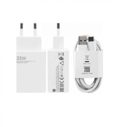Xiaomi Mi 33W punjač Combo Type-A + kabl Type C bela