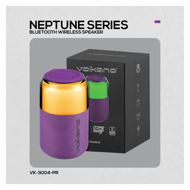 Zvučnik Volkano Neptune Bluetooth Wireless ljubicasti VK-3004-PR
